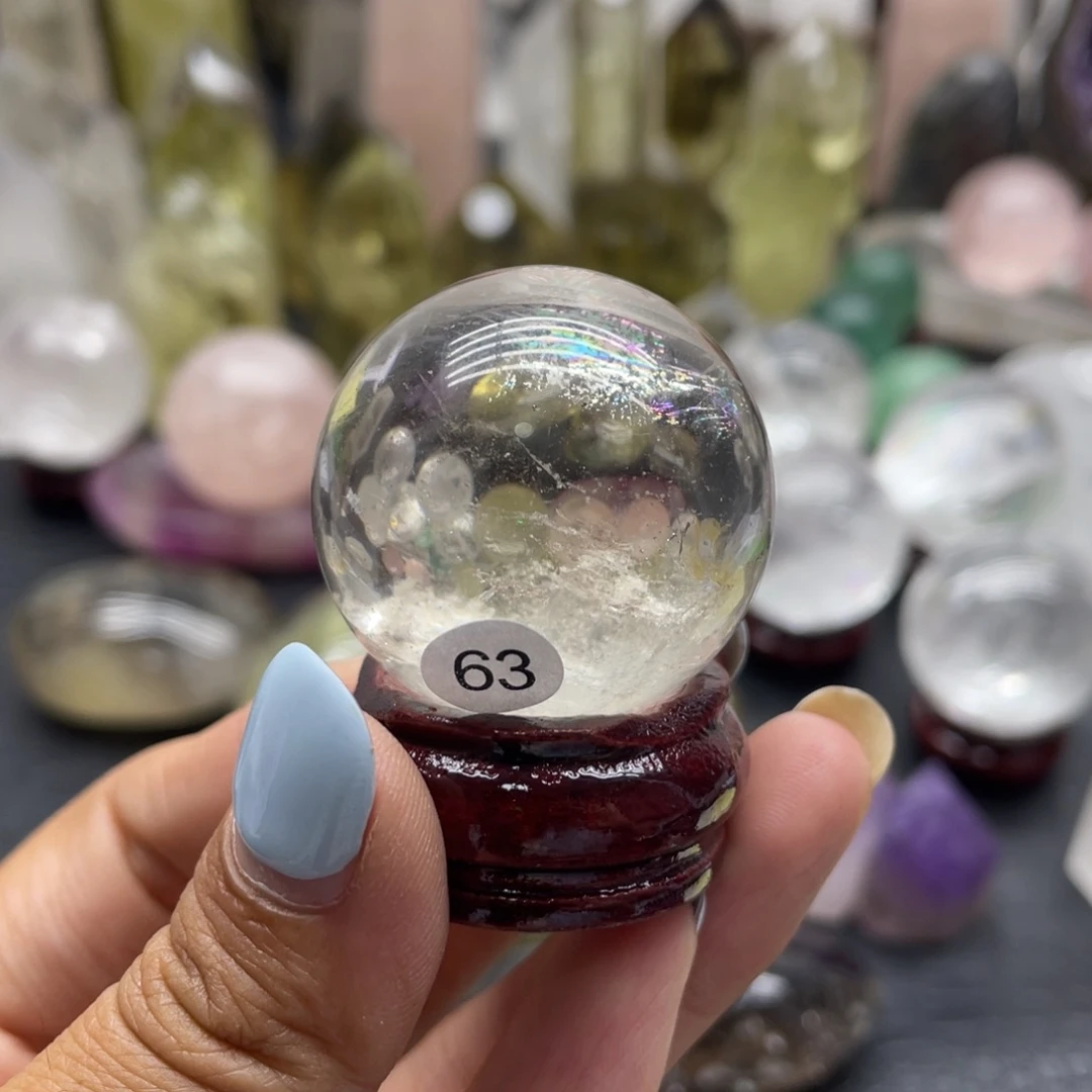 水晶珠宝半成品未镶嵌63白水晶球