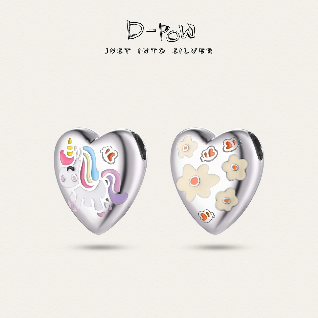 灯小炮 吊坠925银 【阳光彩虹小白马】吊坠（9486）复古双面纯手工