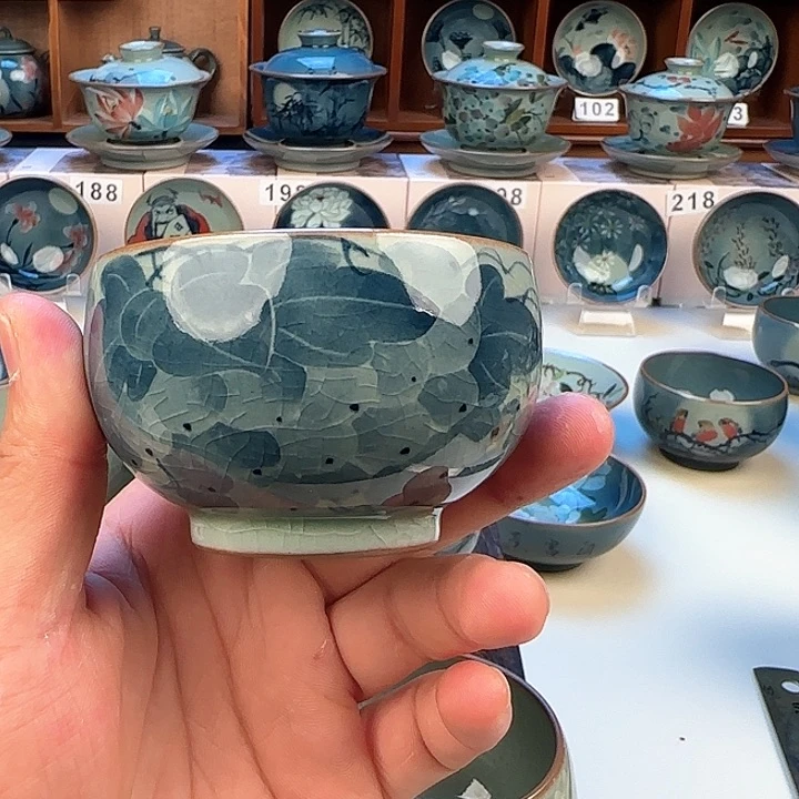 景德镇陶瓷陶瓷杯茶具禅定杯100毫升礼盒装