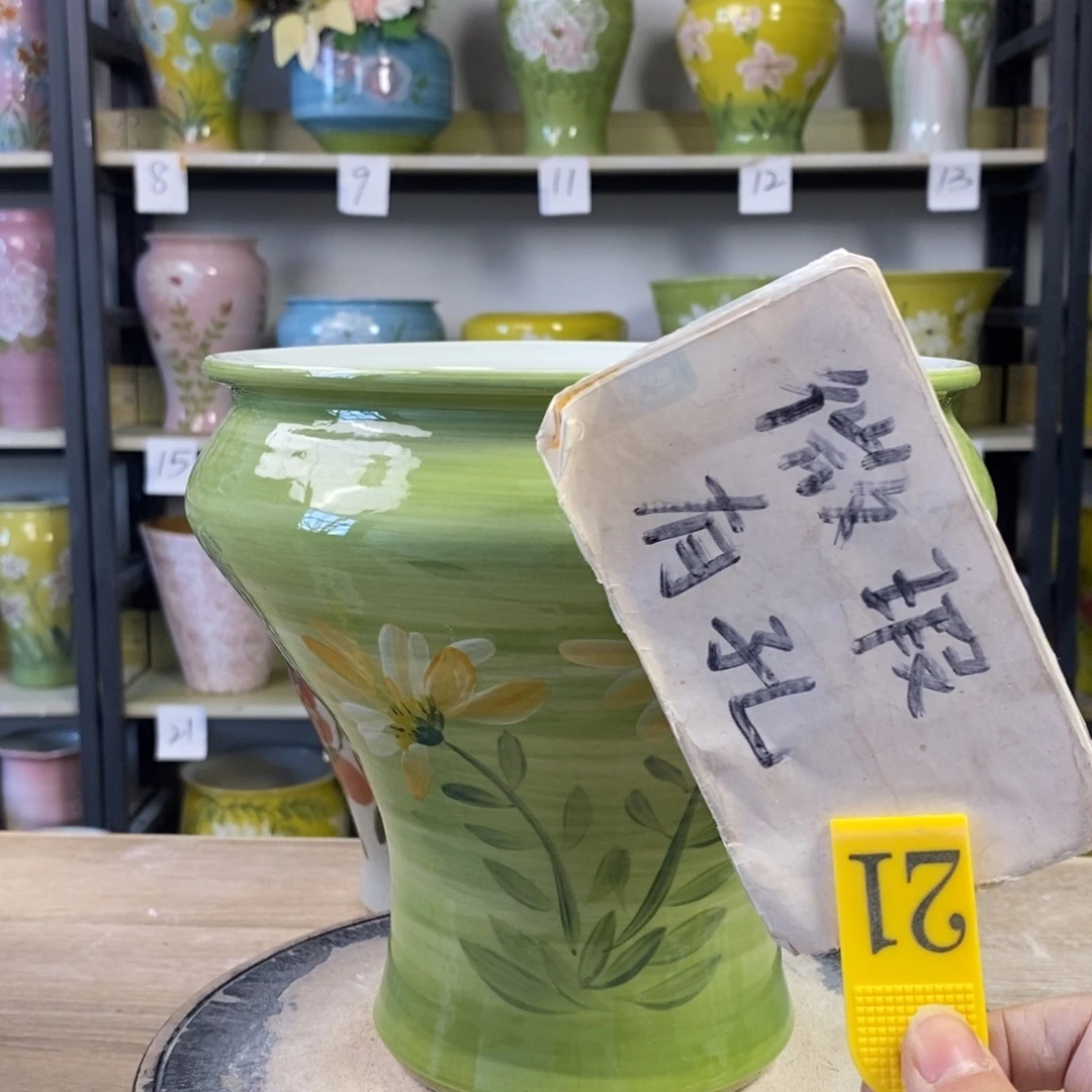 景德镇手工手绘陶瓷花盆