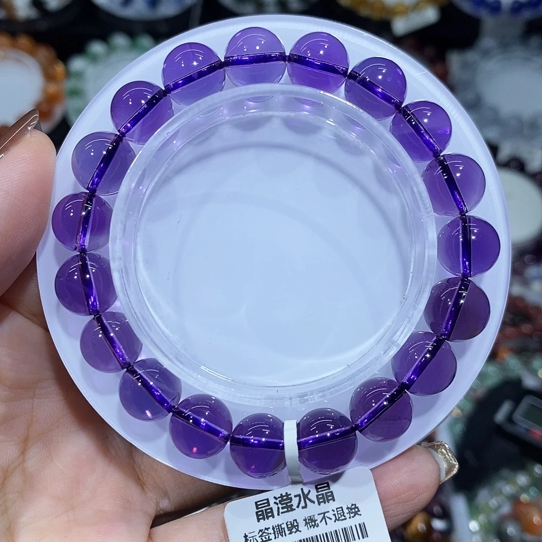 手串未镶嵌水晶巴西浓郁紫10