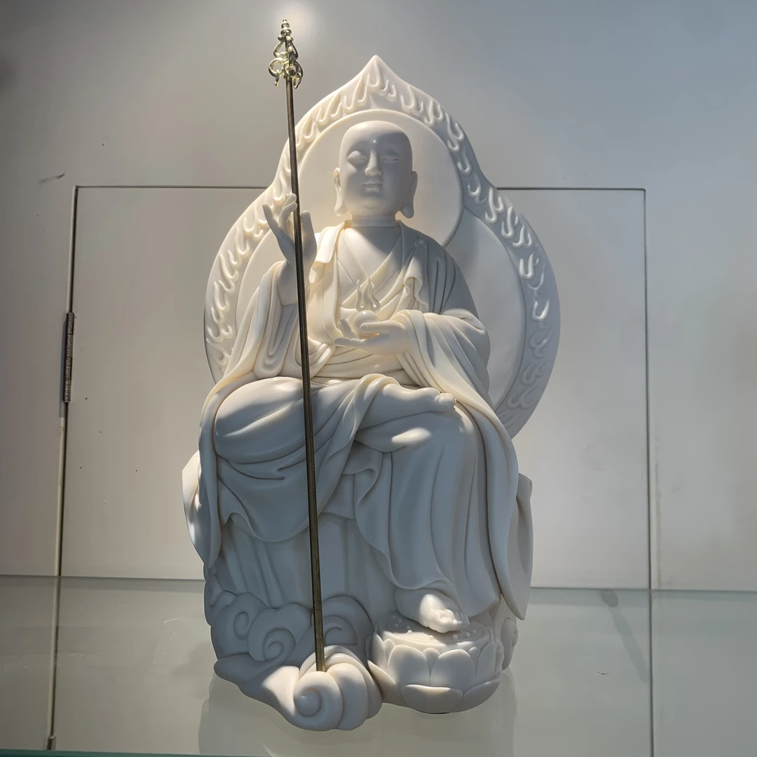 德化白瓷地藏王工艺品雕塑家用陶瓷