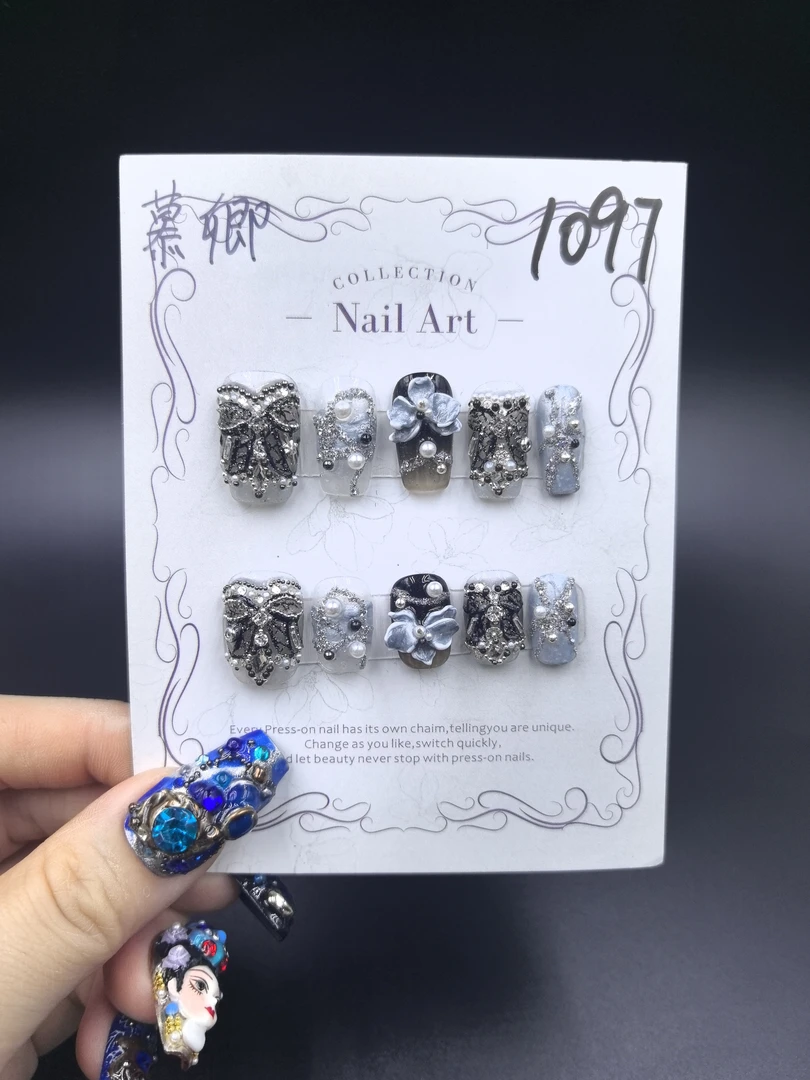 安夏 慕卿 二代 纯手工穿戴甲10片小众款