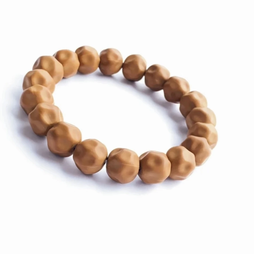 微微瑕奶酪猴头手串 原皮深坑奶酪