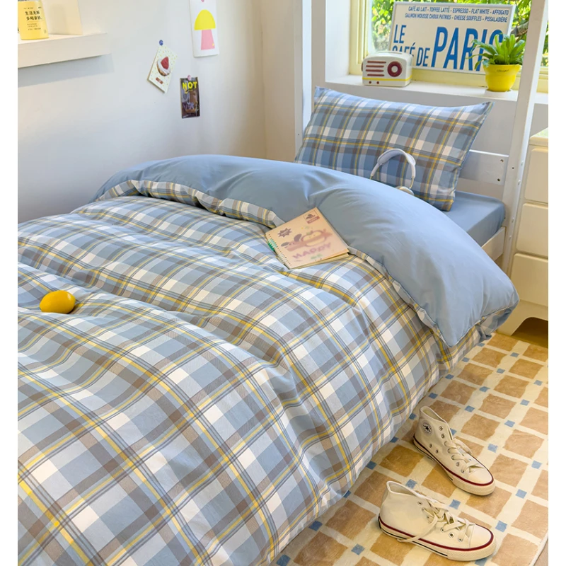 简约风大学生宿舍床上三件套床单床笠90x190高中开学住校单人专用