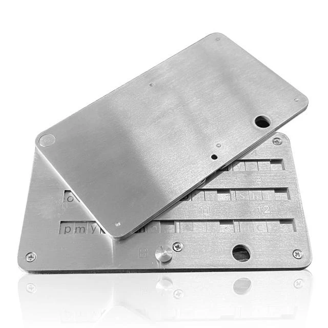 不锈钢拉丝密码记录本24行助记词标牌比特B机械密码不锈钢记录本