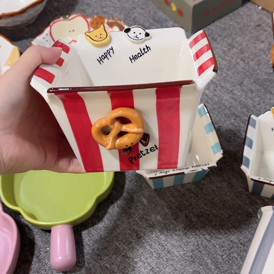 大号薯条桶陶瓷餐具陶瓷