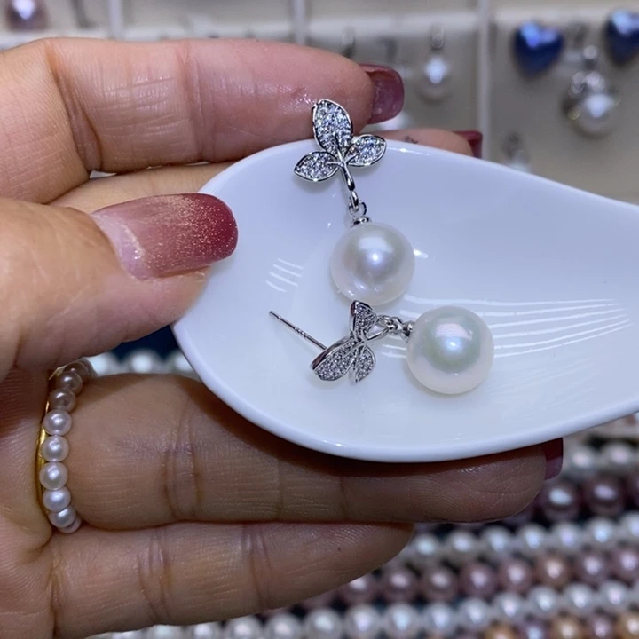 珠宝首饰银S925镶嵌淡水珍珠