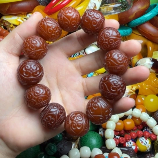 未镶嵌琥珀手串蜜蜡