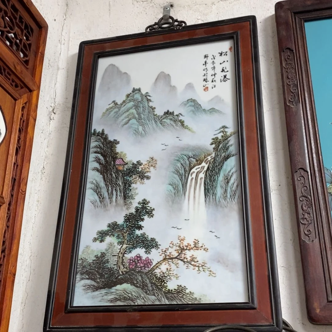瓷片60*40 景德镇瓷板画柴窑烧制