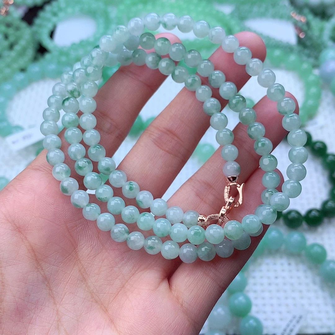 翡翠未镶嵌毛衣链卡5.8