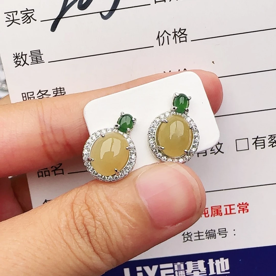 银S925镶嵌戒指翡翠戒指