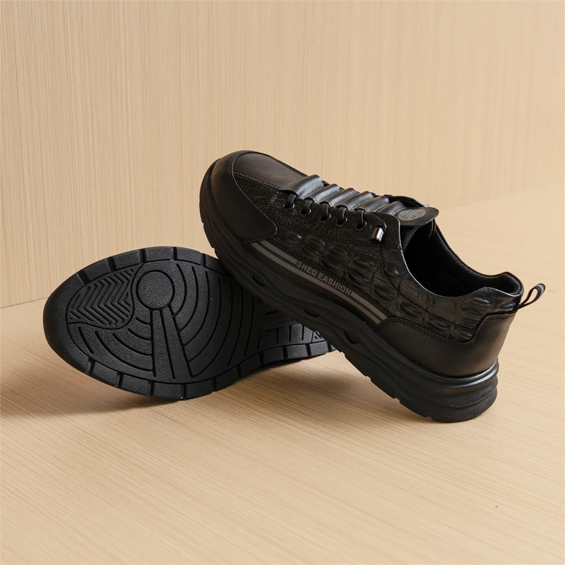 【退货补运费】男士时尚鳄鱼纹休闲皮鞋高级感软皮运动鞋Z902-8032