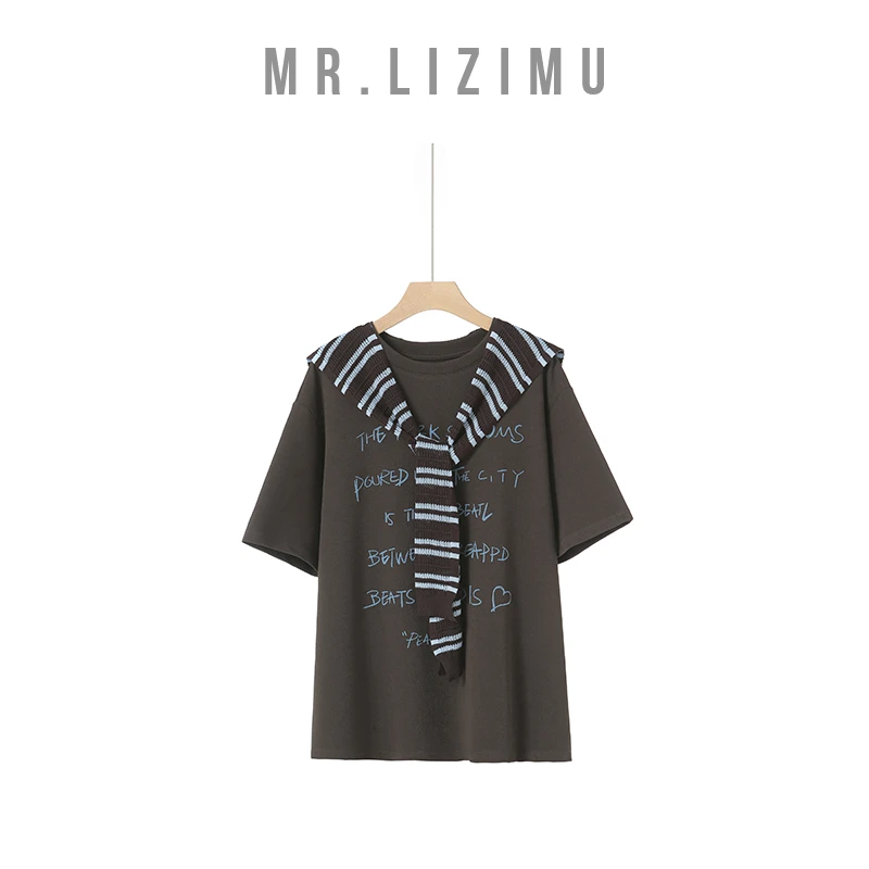 李子木先生百搭老钱风女装短袖女款爆款2025新款纯欲慵懒风女装