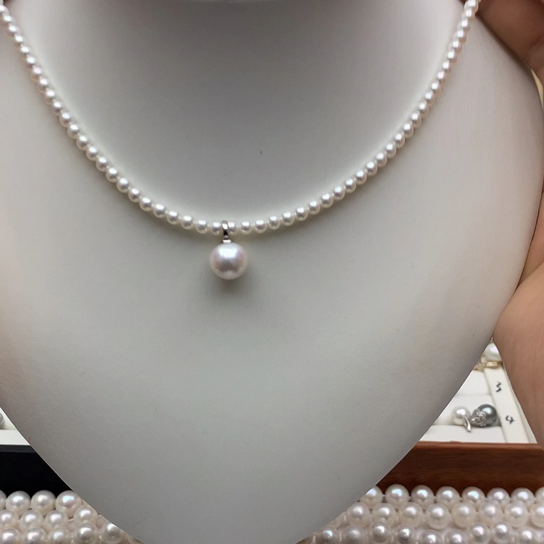 银S925镶嵌淡水珍珠吊坠(赠链)