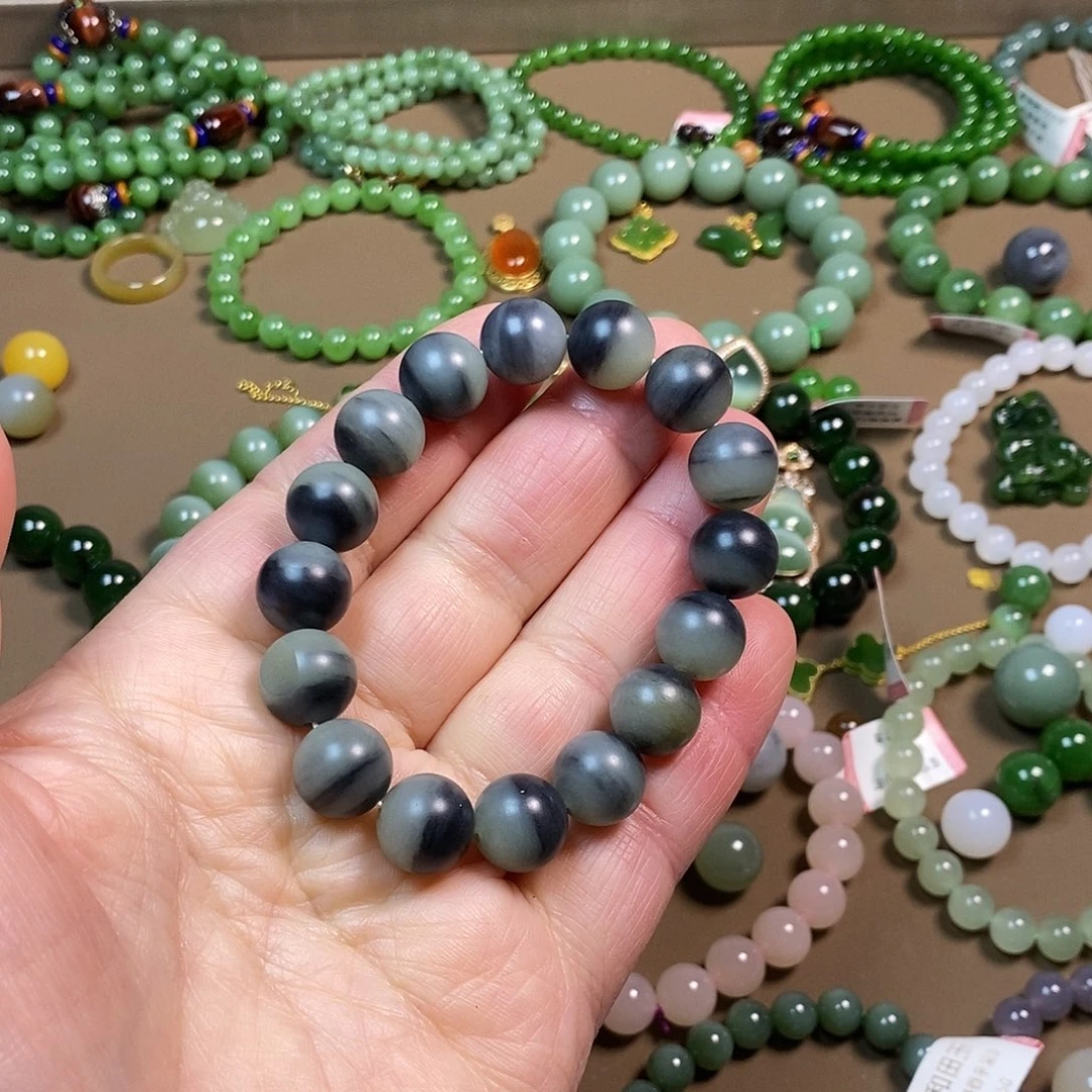 和田玉12mm手串未镶嵌