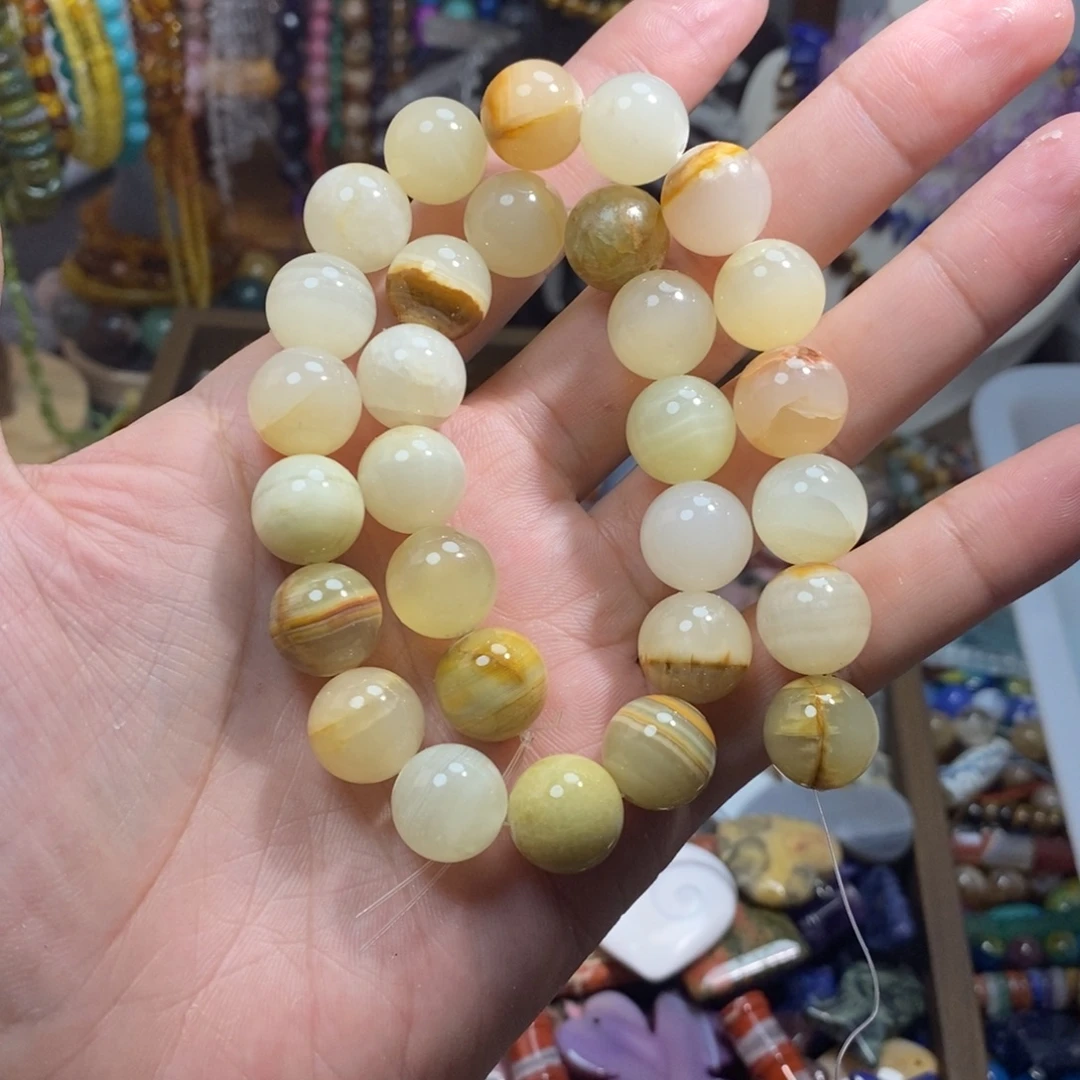 石英质玉未镶嵌，绿方解14mm，
