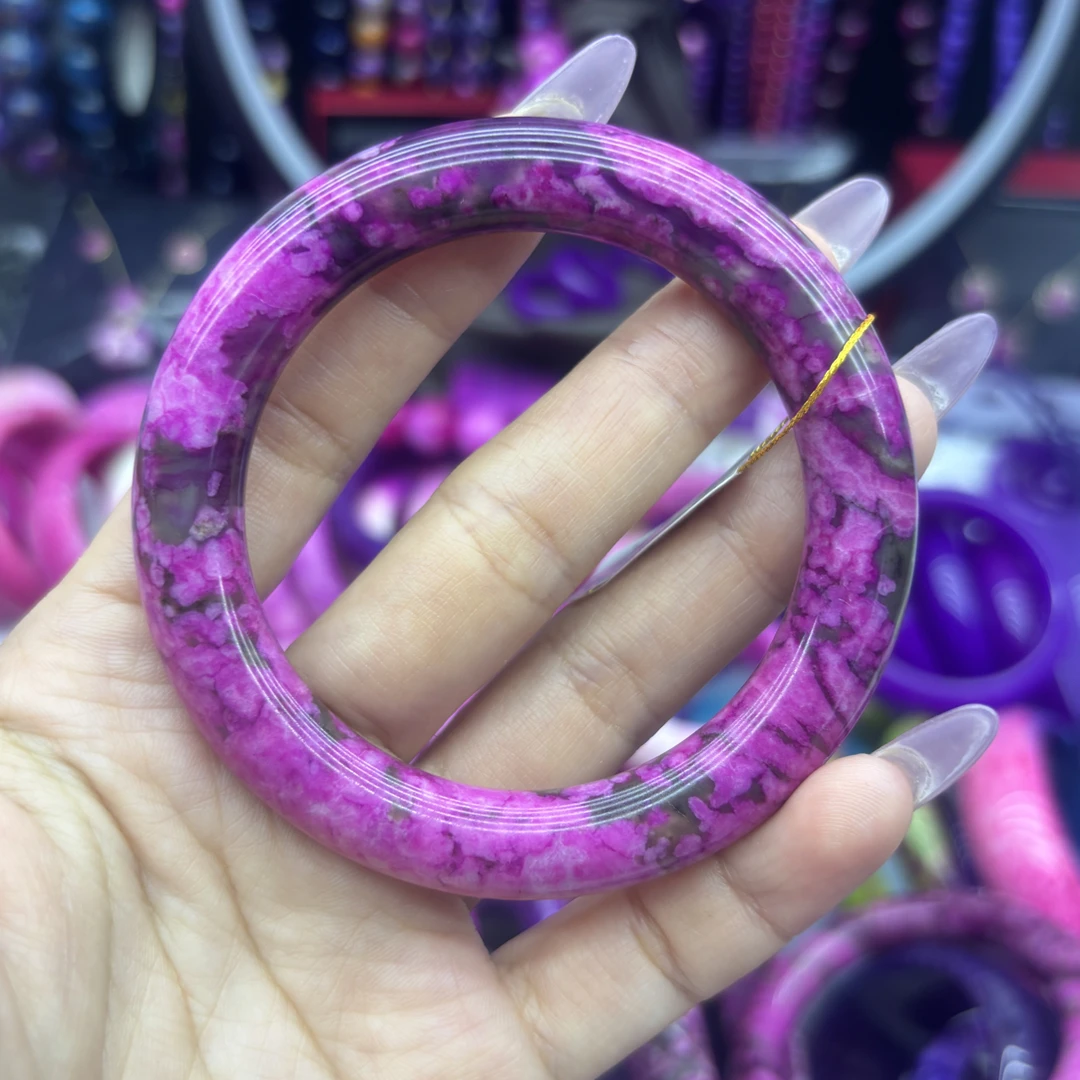 非金属珐琅手镯 199190主播推荐泥地樱花美人镯56-57圈口紫色