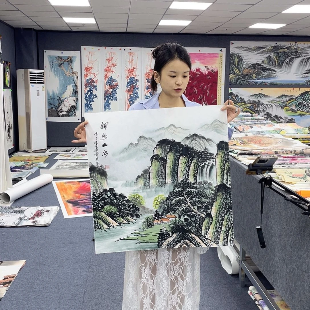 国画作品小姐姐放漏…