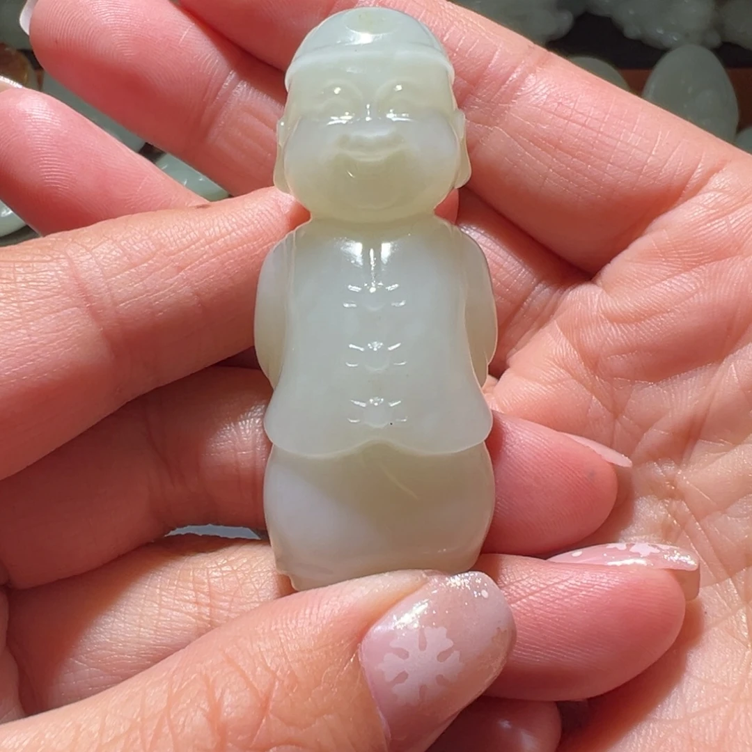 水***，和田玉未镶嵌颈饰