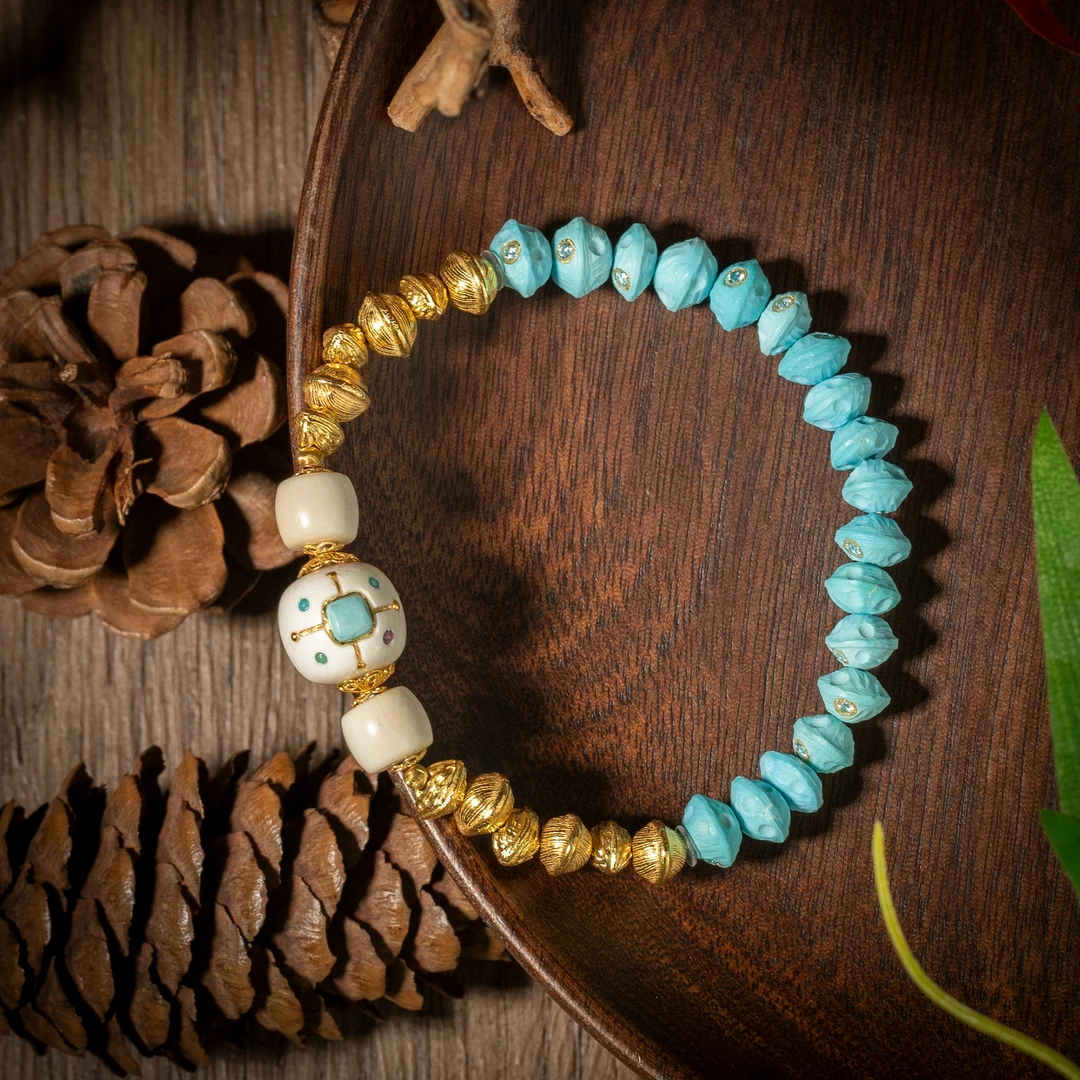 【世间臻宝】乐初丨18k猛犸四宫格手串/7mm+-/Q1121/多样性发一件/5