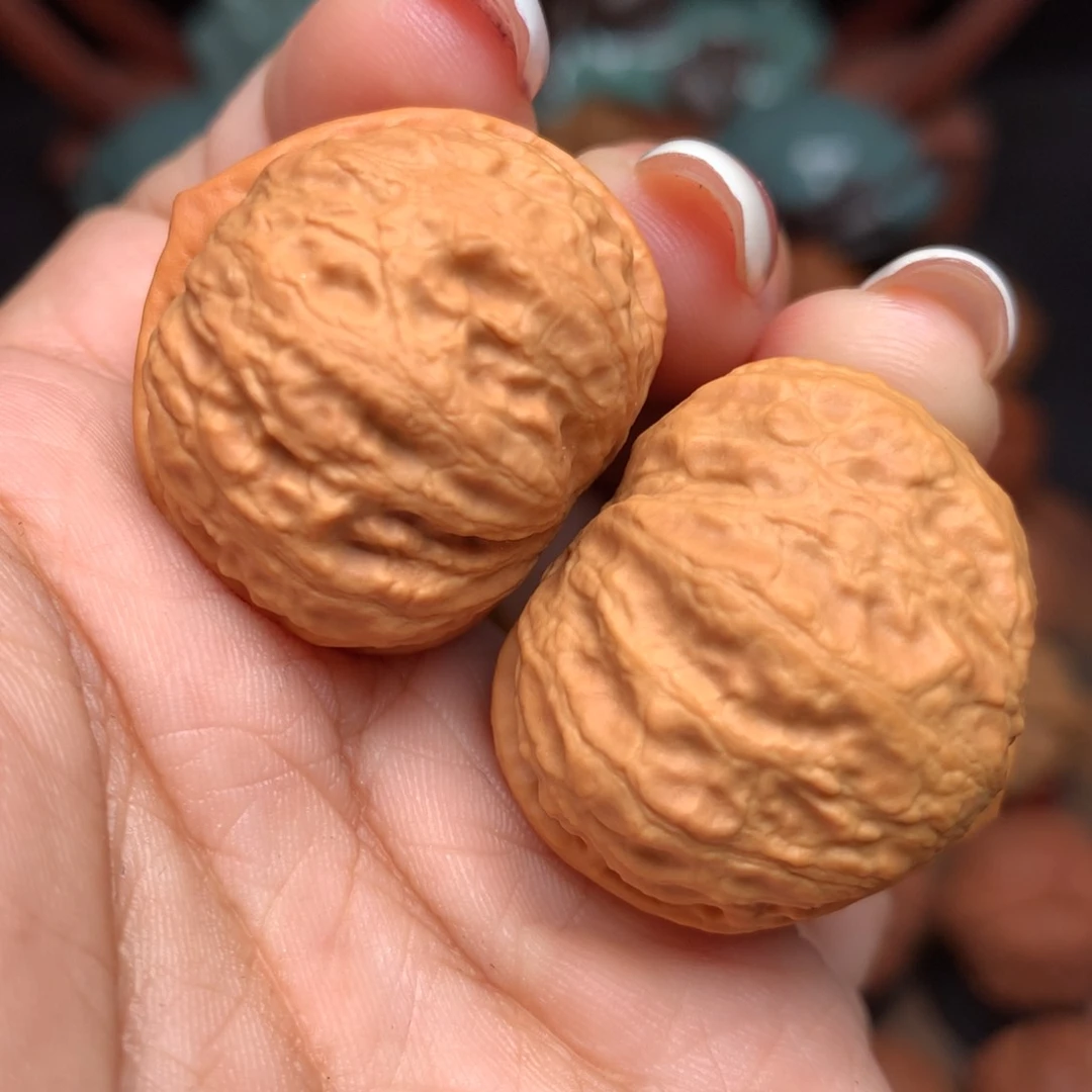 把件文玩核桃桃心元宝