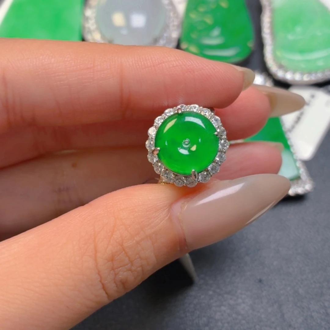 翡翠银S925镶嵌颈饰