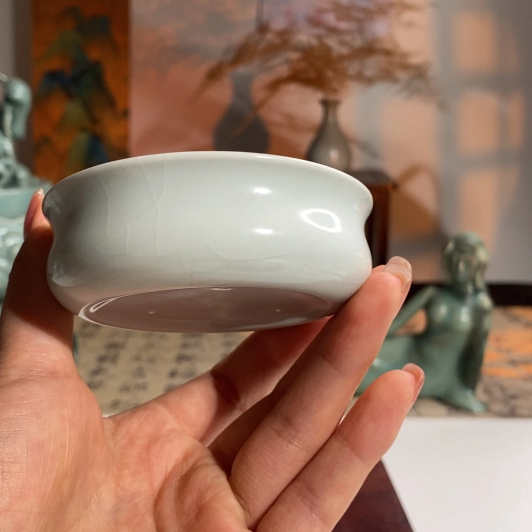 仿古月白普洱杯8.5cm