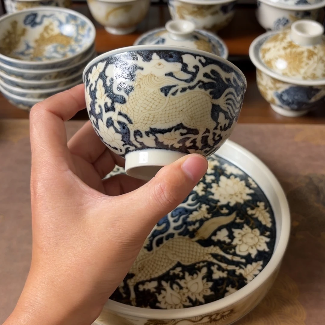 摆件景德镇手绘茶器
