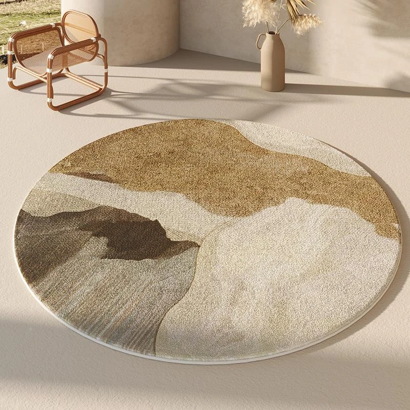 圆形地毯高级感轻奢风客厅沙发茶几椅子垫卧室书房电脑椅转椅地垫