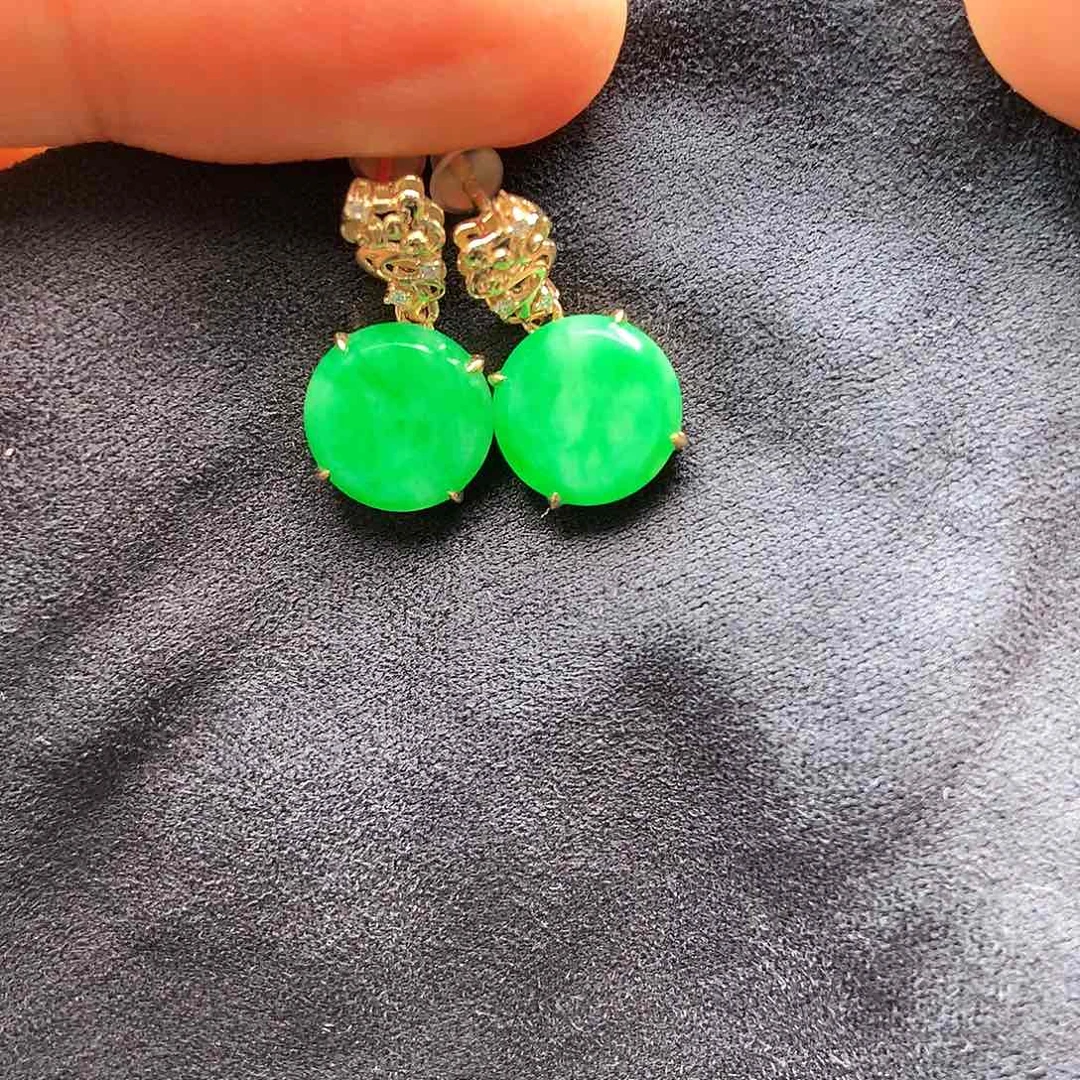 翡翠颈饰18K金镶嵌上新