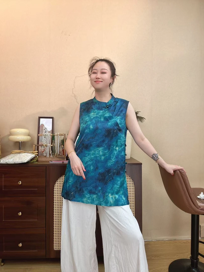 【澜公子9507】星辰*春夏新款无袖气质百搭新中式国风中长款