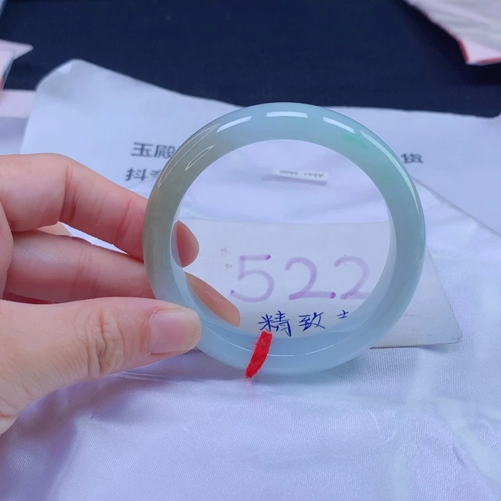 翡翠未镶嵌手镯半山水545555