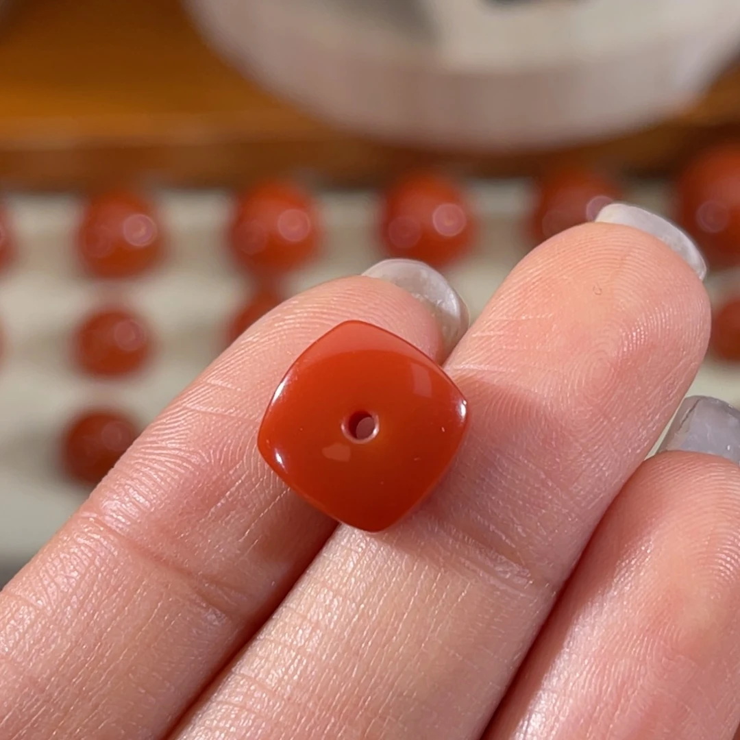 南红玛瑙未镶嵌藏扣 10.7x5mm 不退换