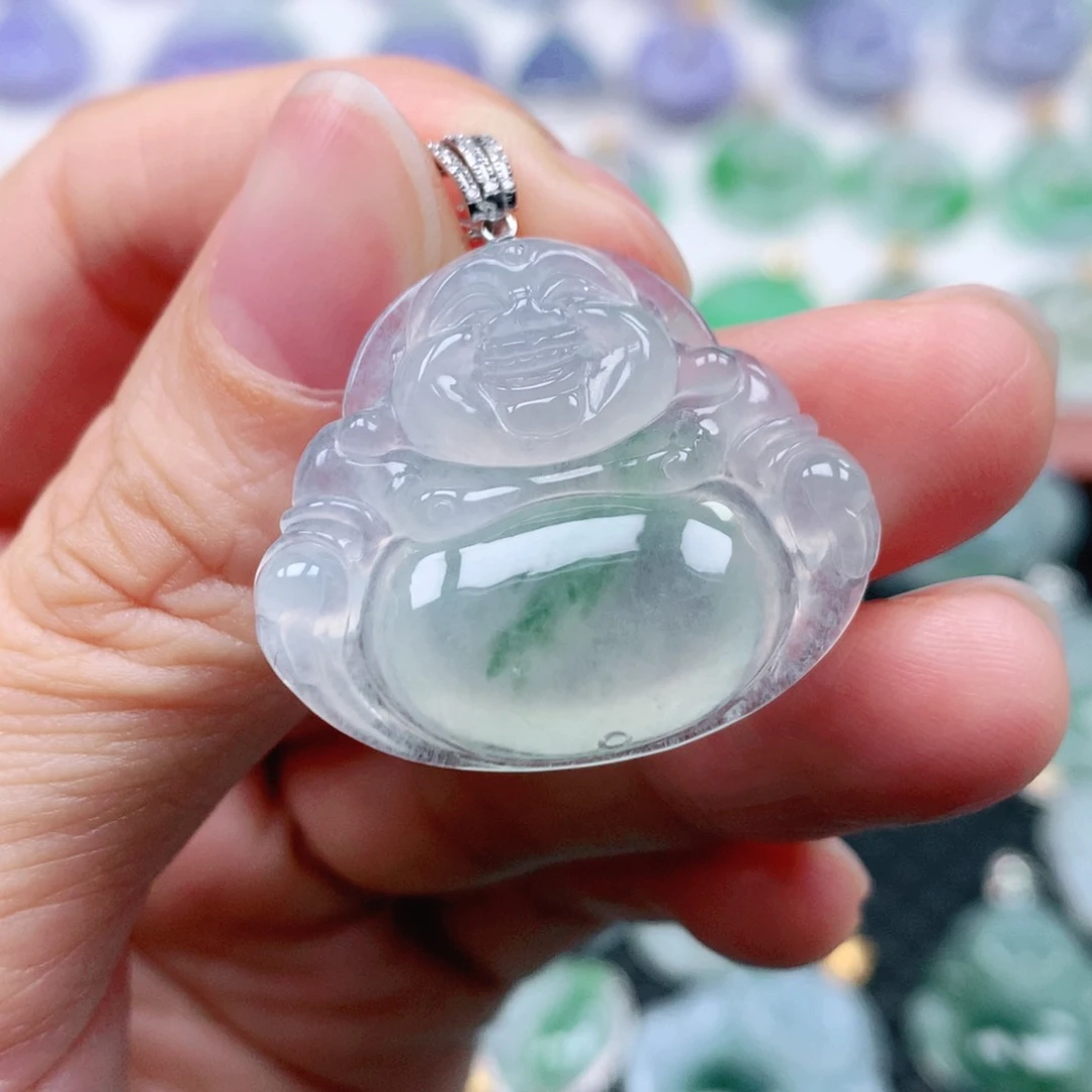 翡翠吊坠(不含链)18K金镶嵌L