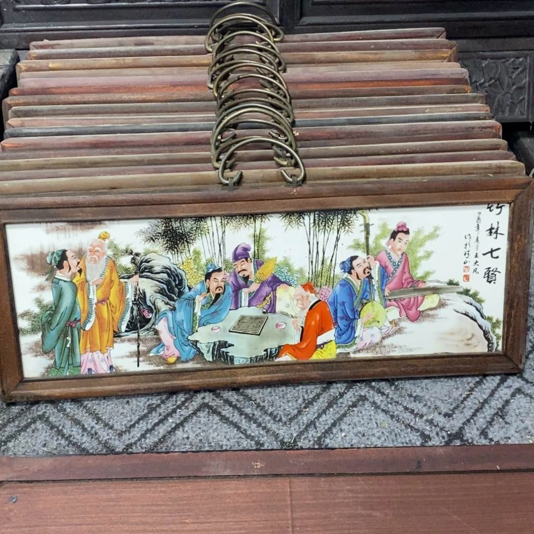 瓷片53*21 景德镇瓷板画柴窑烧制