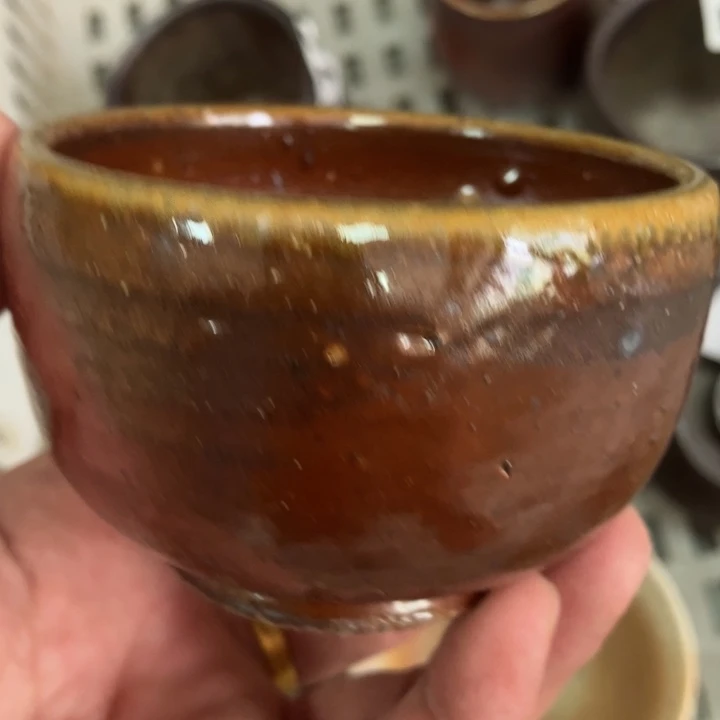 柴烧茶具茶杯大放漏