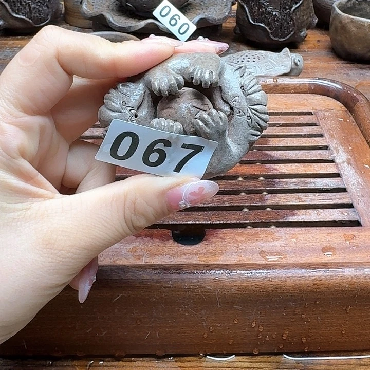 纯手工制作粗陶茶具