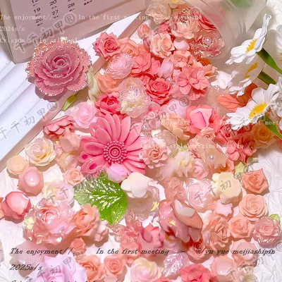 开业新品活动-【软花色系】软胶花玫瑰雕花饰品DIY配饰1-6