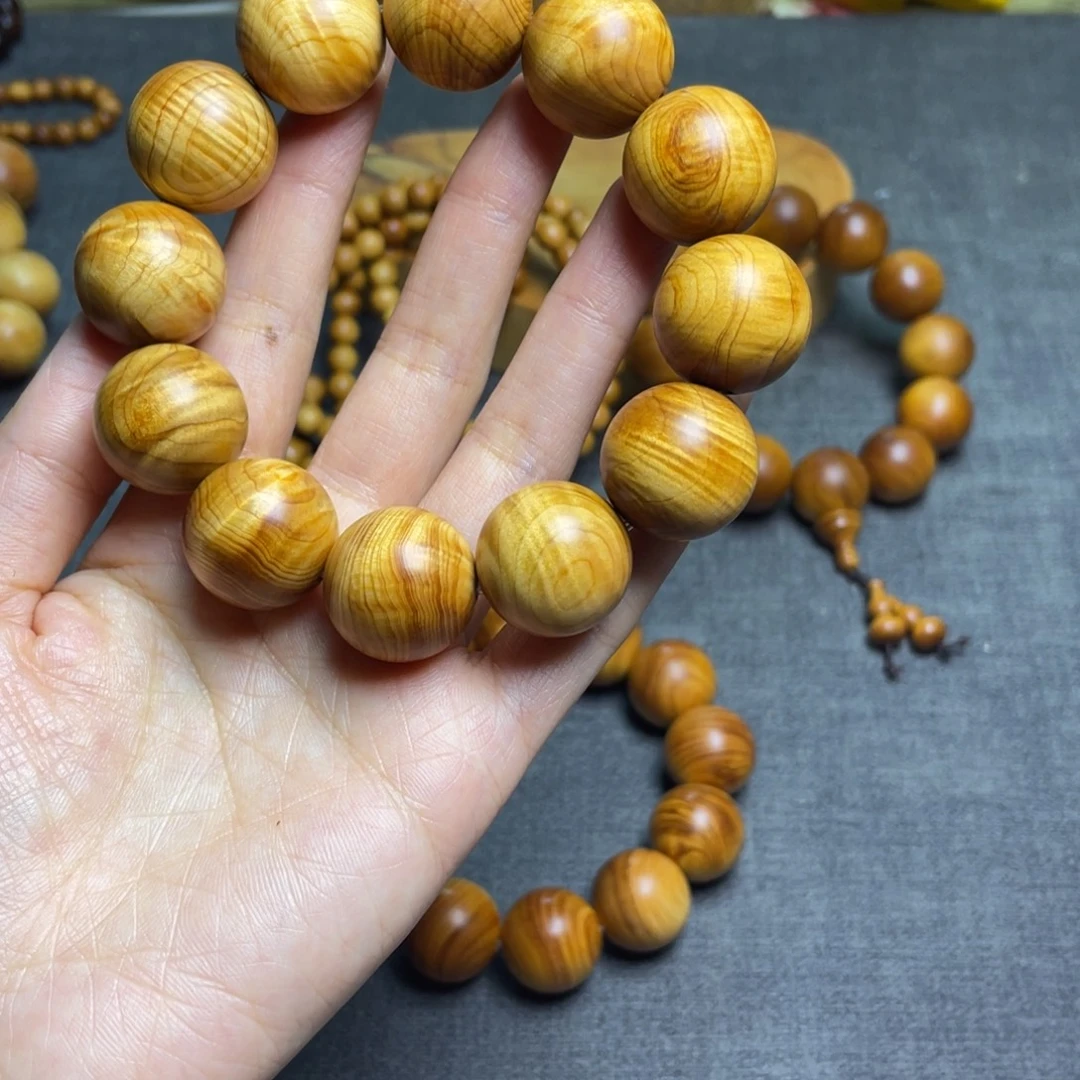 柏木（崖柏）2. 0黄泥膏水波纹