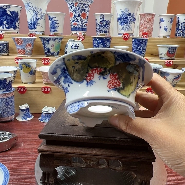 手绘陶瓷手工内口10高5