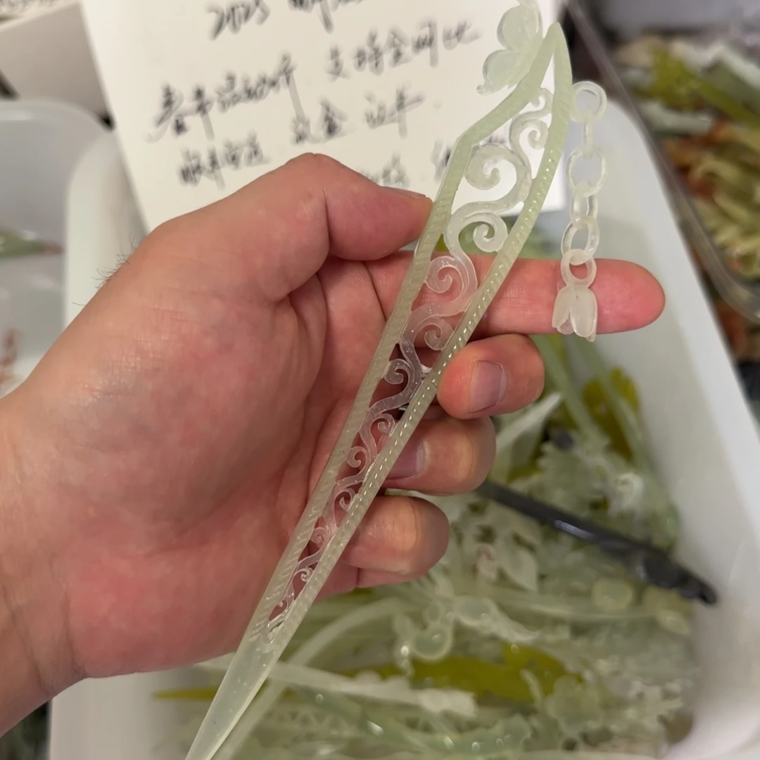 岫玉发饰未镶嵌明君玉簪贼拉好看