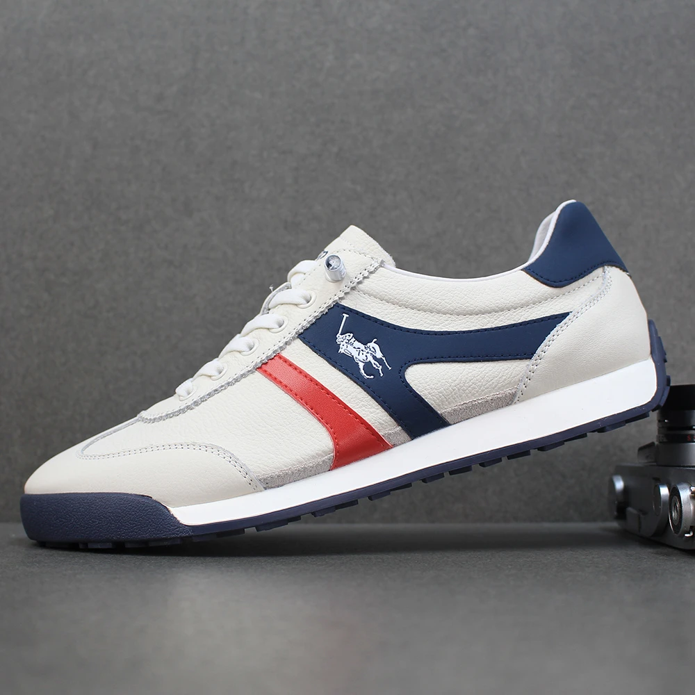 四季男鞋2025新款阿甘鞋男潮流真皮透气百搭休闲鞋软底鞋子德顺鞋