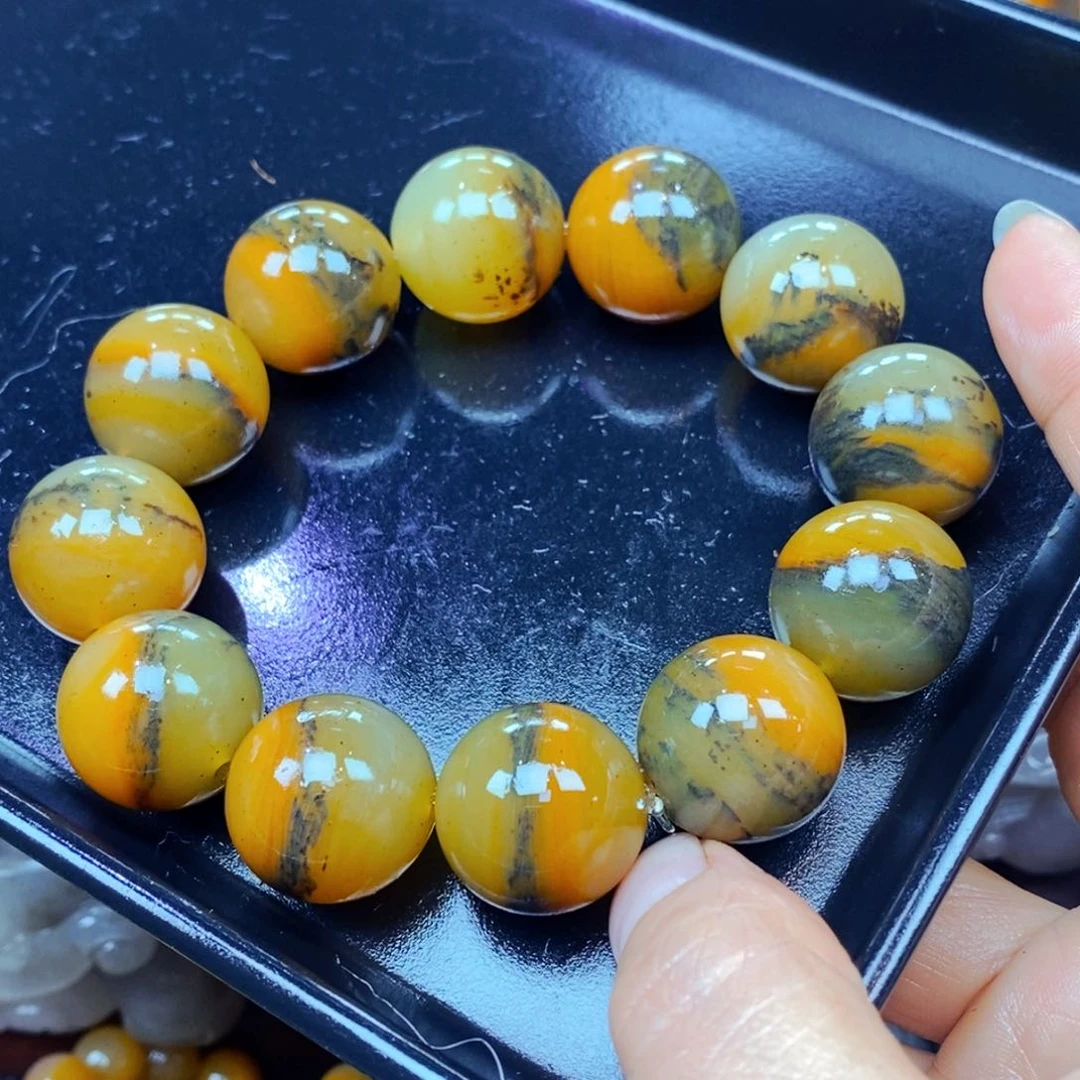 钛钢石英质玉（黄龙玉）吊坠(不含链)