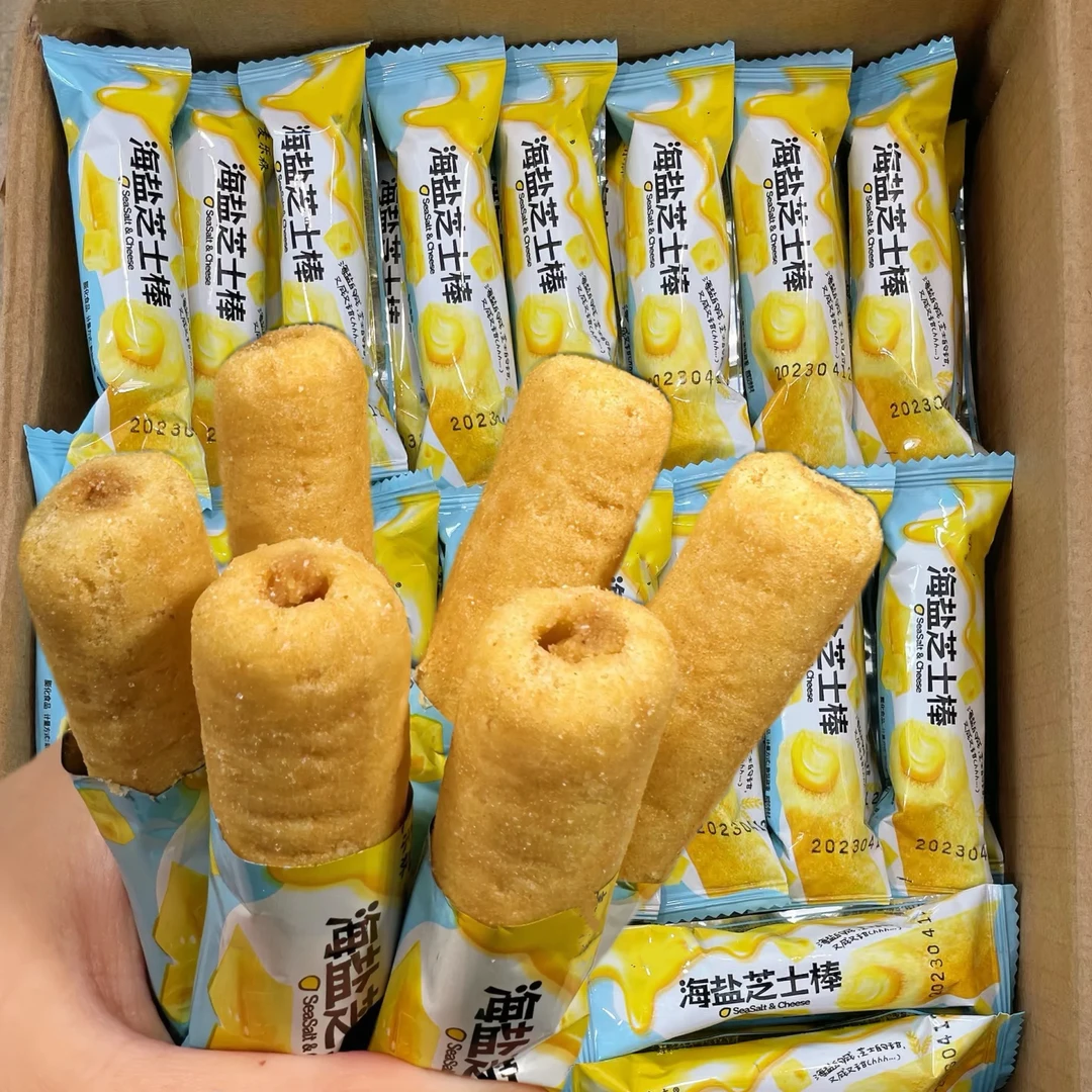 【到手30包】海盐芝士棒米果卷网红小吃追剧下午茶解馋零食充饥整箱