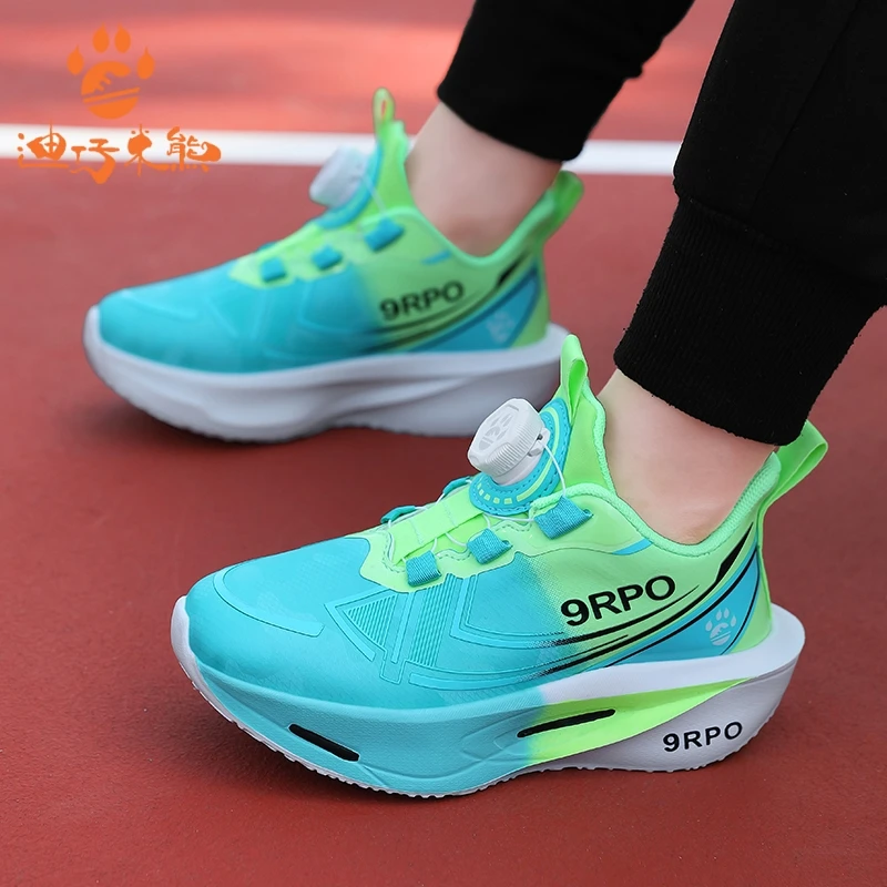 迪仔米熊儿童运动鞋2025秋季新款男童跑步鞋皮面防水男孩鞋子潮流