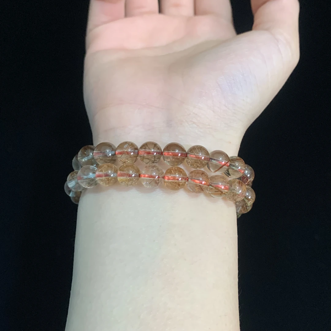 彩铜发晶手串7+S460多样性发其一