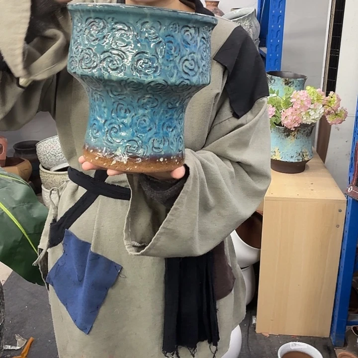 20×21 -粗陶花盆有孔-买买买