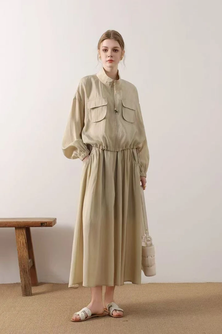 春夏新款连帽夹克外套时尚套装10098