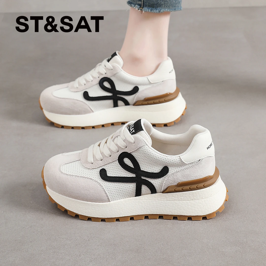 星期六爆款时尚休闲鞋女2025秋季新轻便软底透气阿甘鞋超火德训鞋